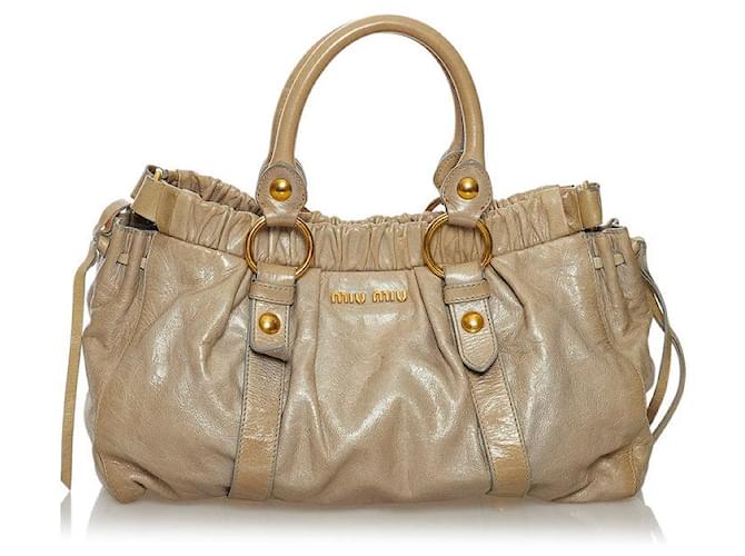 Miu Miu Vitello Lux Shoulder Bag Leather  ref.703302