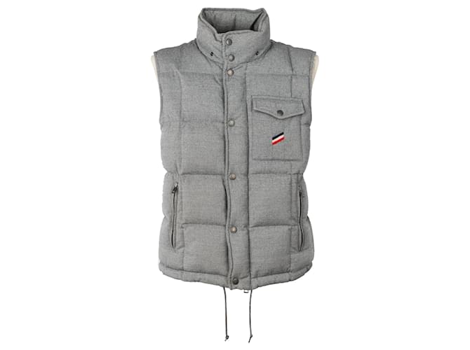 Moncler Grey Padded Vest Wool  ref.703318
