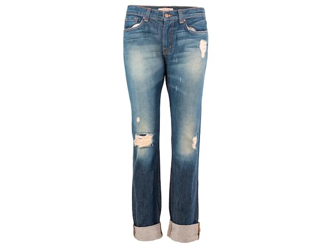 J Brand calça jeans slim fit Azul Algodão  ref.703339