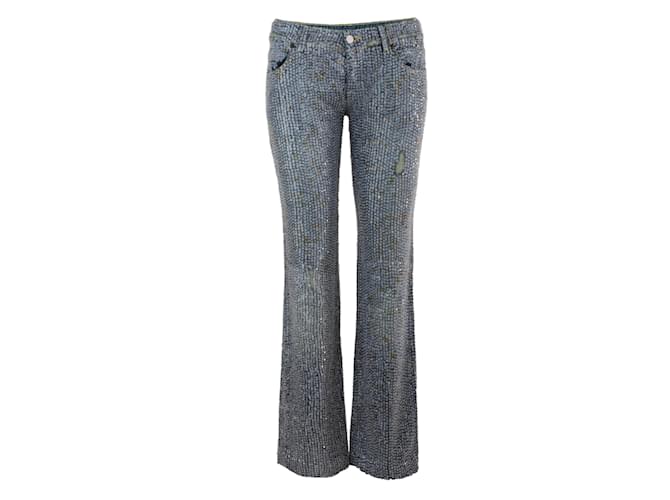 Autre Marque jeans com lantejoulas Azul  ref.703522