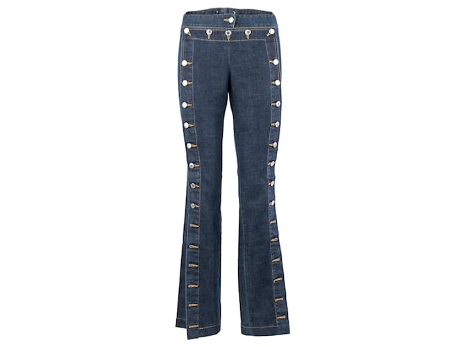 Dolce & Gabbana Jeans de cós largo Azul Algodão  ref.703524