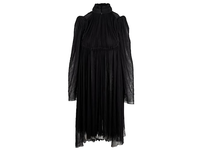 Autre Marque Robe chemise à épaules structurées Coton Noir  ref.703565