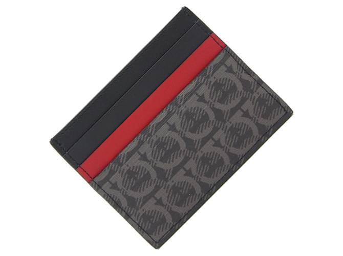 Salvatore Ferragamo Gancini wallet Black Leather  ref.703583