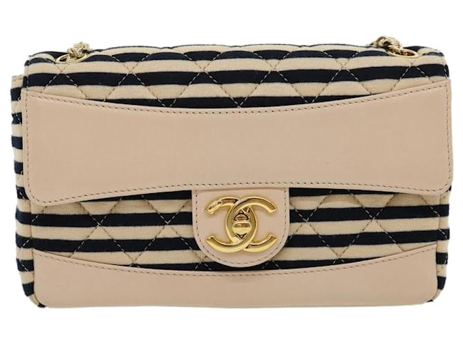 Classique Sac porté épaule Chanel Timeless Coton Beige  ref.703584