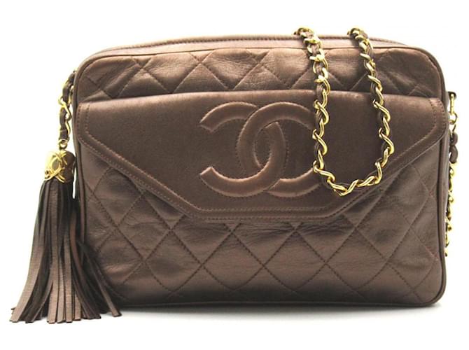 Chanel Metallic CC Matelassé Camera Bag Lambskin ref.703645 - Joli 