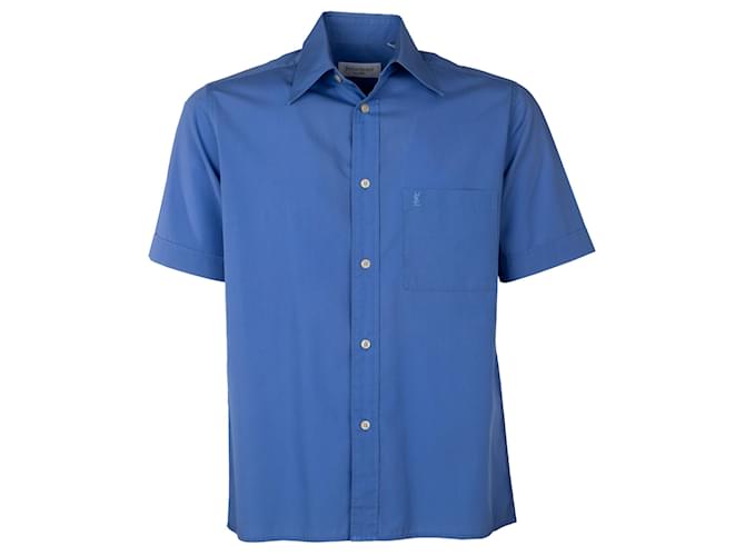 Yves Saint Laurent Kurzarm-Shirt Blau  ref.703760