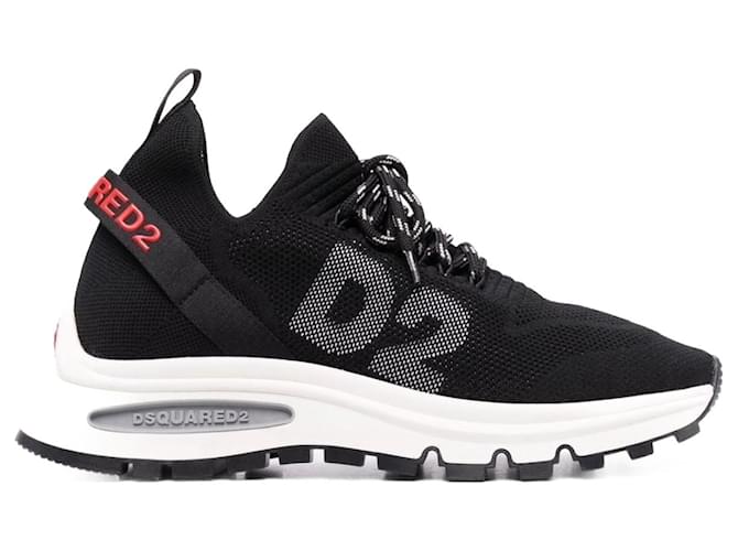 Dsquared2 Run Ds2 Low-Top Sneakers Black Leather  ref.703861