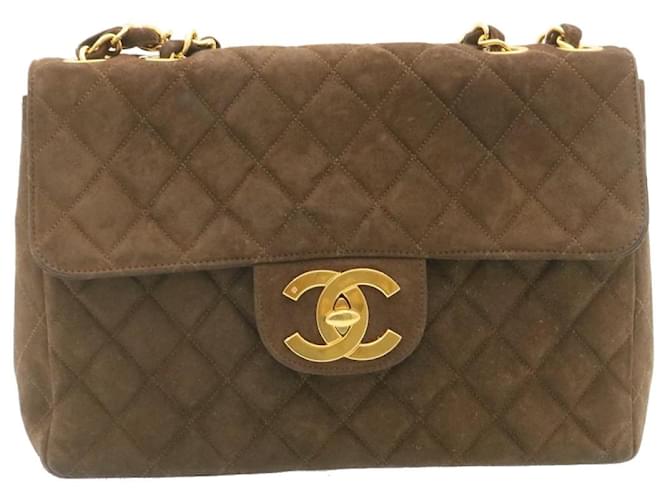 Chanel Timeless Brown Suede  ref.703940