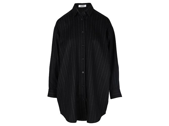 Autre Marque Marios Button-Down-Hemd Schwarz