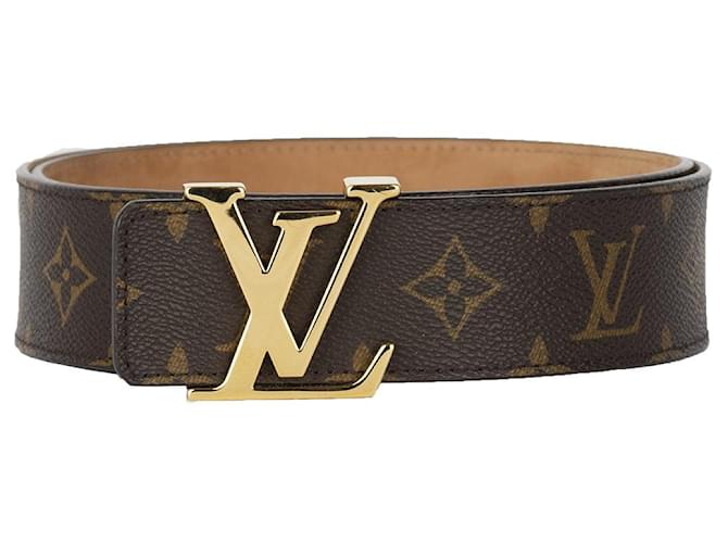 Louis Vuitton Monogram Belt Brown Leather ref.704001 - Joli Closet