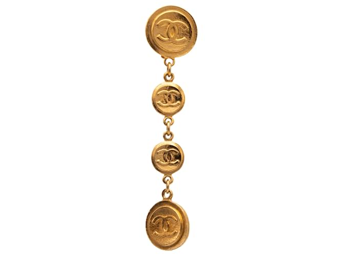 Chanel Single Pendant Earring Golden  ref.704029