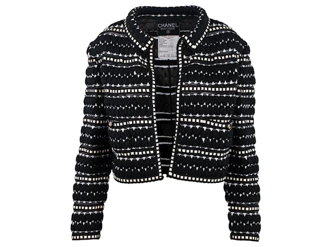 Chanel Black & White Braided Jacket  ref.704094