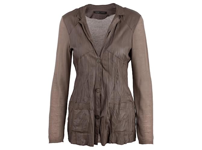 Autre Marque Leather jacket Brown  ref.704095