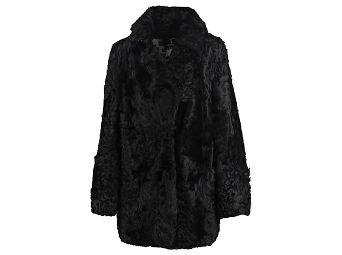 Autre Marque manteau en peau de mouton Noir  ref.704099