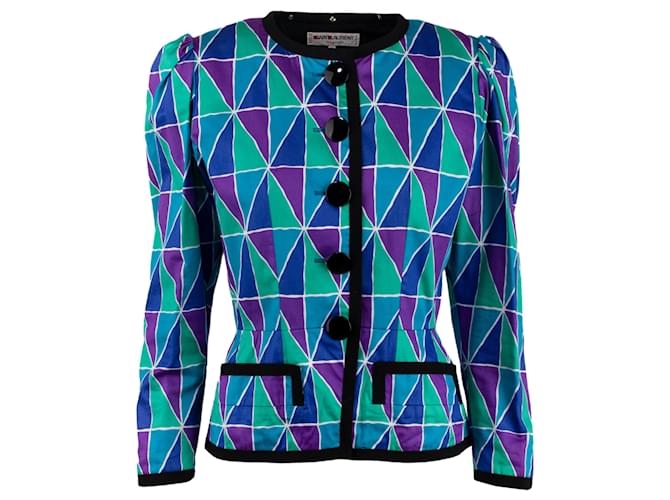 Yves Saint Laurent Printed Jacket Multiple colors Cotton  ref.704117
