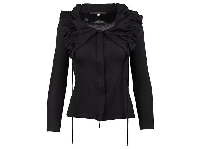Autre Marque Terre Alte Sweater with Ruffles Black 