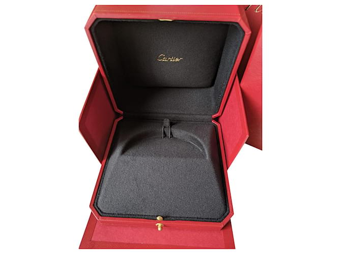 Bracelet jonc Cartier Love Juc boîte doublée et sac en papier Toile Rouge  ref.704146