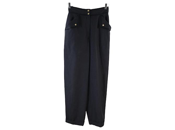 Chanel pants 36 Grey Wool  ref.704341