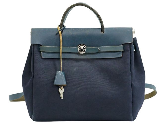 Hermès Hermes herbag Navy blue