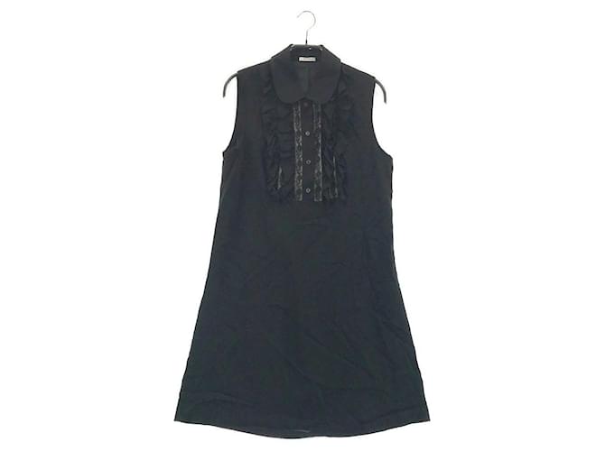 Miu Miu lace dress Black Viscose Elastane  ref.704455