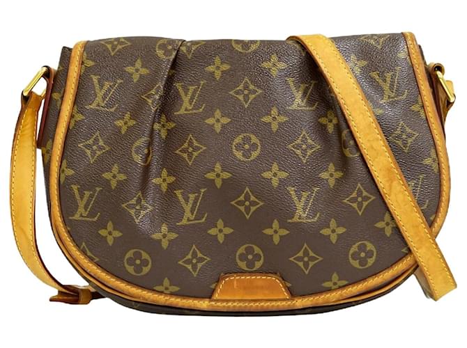 Menilmontant cloth crossbody bag Louis Vuitton Brown in Cloth