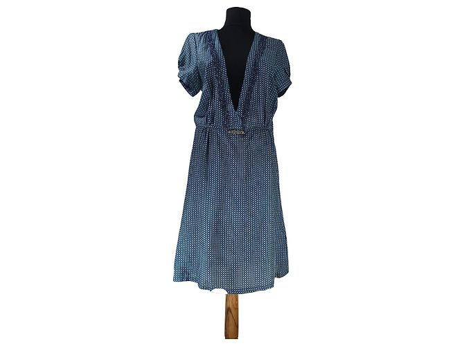 Autre Marque Vestido de seda Rützou Multicor