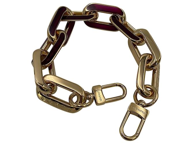 Louis Vuitton chain shoulder strap Golden Metal  ref.705043