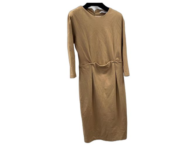 Vestido Jil Sander de algodão bege