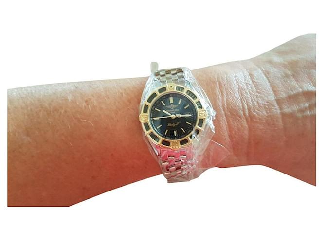 Relógio Breitling Lady J remodelado na Steel Gold Prata Aço  ref.705432