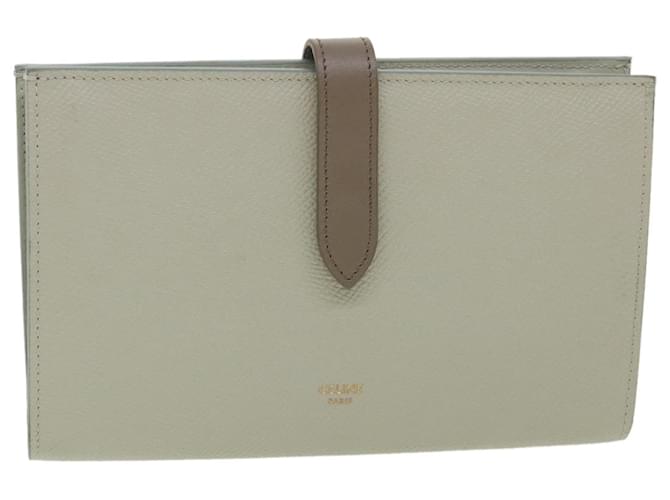 Céline CELINE Large Strap Wallet Wallet Leather Blue Auth ar7952  ref.705479