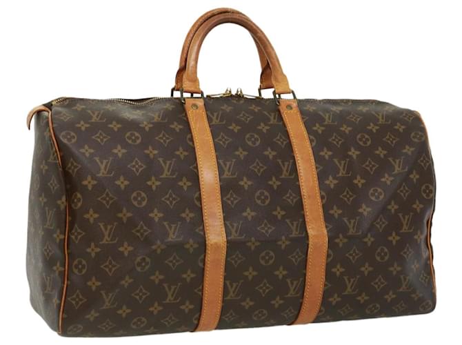 Louis Vuitton Monograma Keepall 50 Boston Bag M41426 LV Auth jk2814 Lona  ref.705521