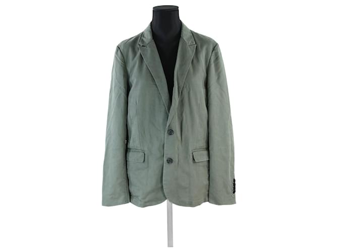 Zadig & Voltaire jacket 46 Khaki Cotton  ref.705592