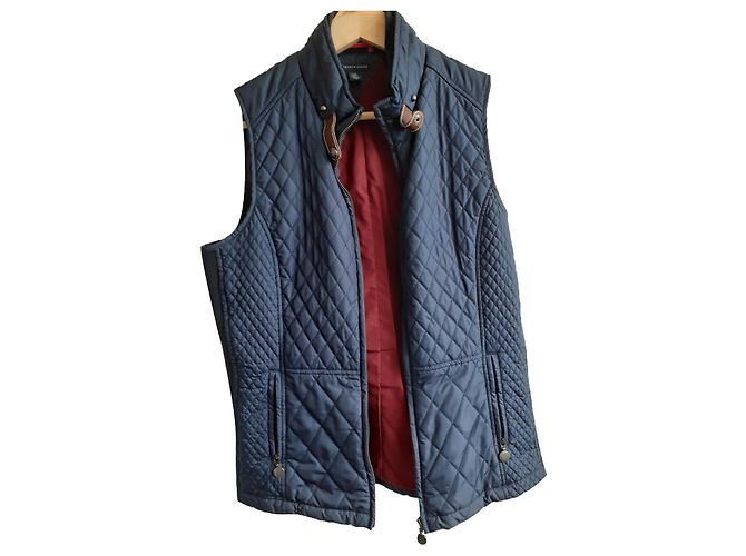 Casaco acolchoado Tommy Hilfiger de lã e nylon azul marinho L