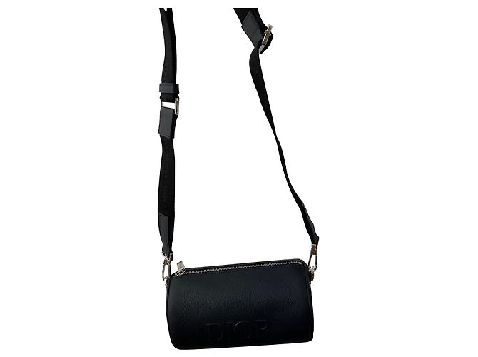 Dior Roller bag navy blue grained calf leather