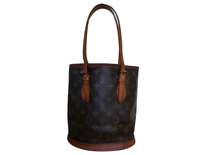 Louis Vuitton Handbags Brown Leather Cloth  ref.705797