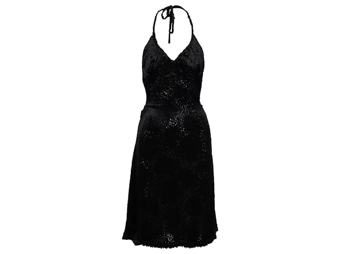 Vivienne Westwood Gold Label Neckholder-Kleid aus Kunstpelz Schwarz  ref.705807