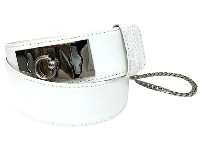 Céline White Leather  ref.705896