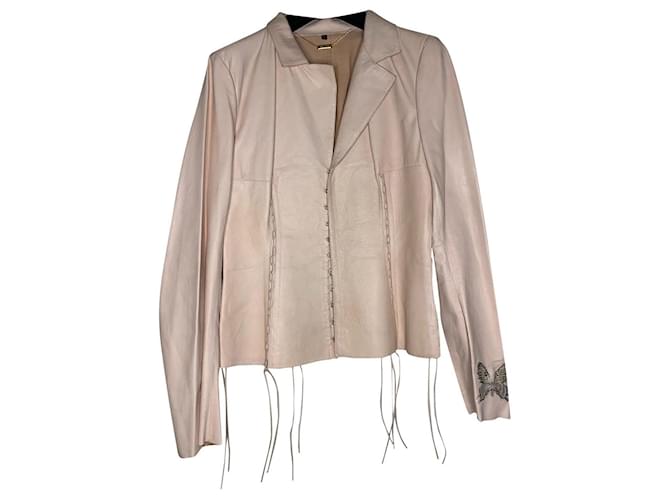 Roberto Cavalli new women's jacket Pink Leather  ref.706012