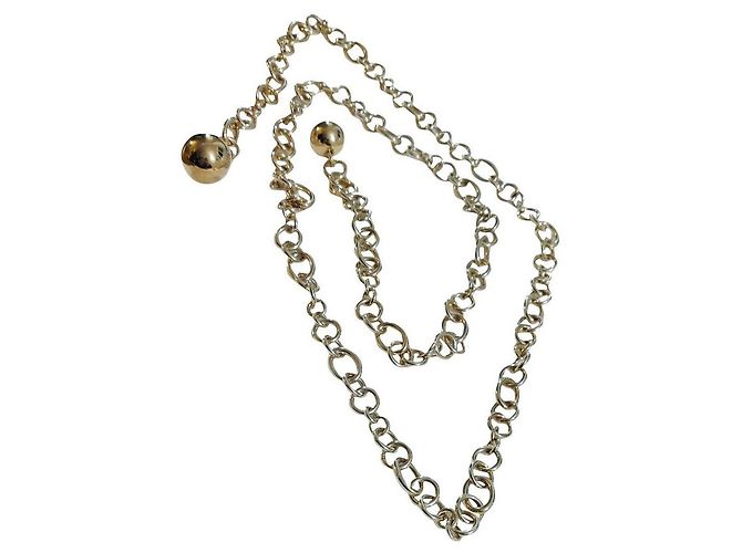Cadena de plata bañada en oro Bottega Veneta