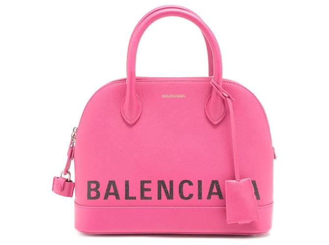 Balenciaga Ville Top Handle S Pink Leather 2 way ref.706103 Joli Closet