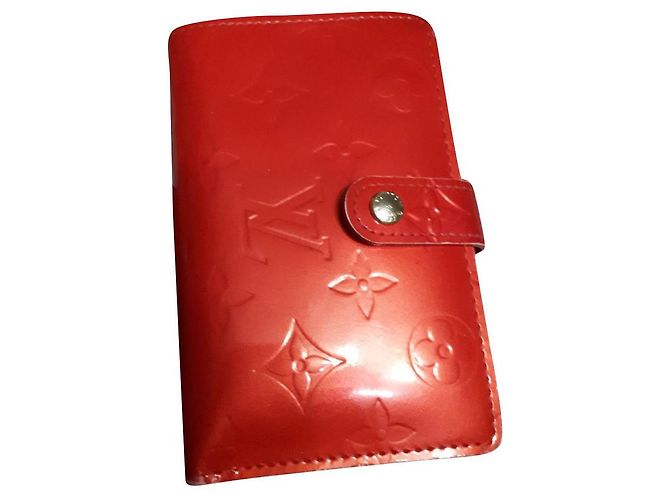 Louis Vuitton Zippy Geldbörse Rot Lackleder