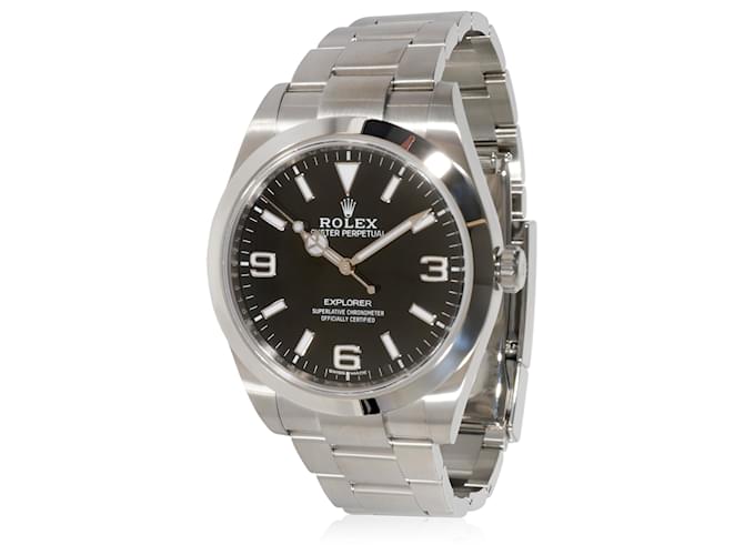Rolex Explorer 214270 Relógio masculino em aço inoxidável Cinza Metal  ref.706404