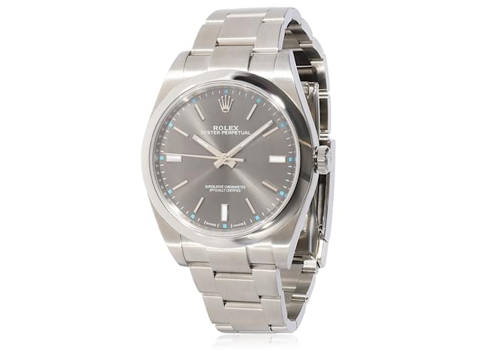 Rolex Oyster Perpetual 114300 Relógio masculino em aço inoxidável Cinza Metal  ref.706428