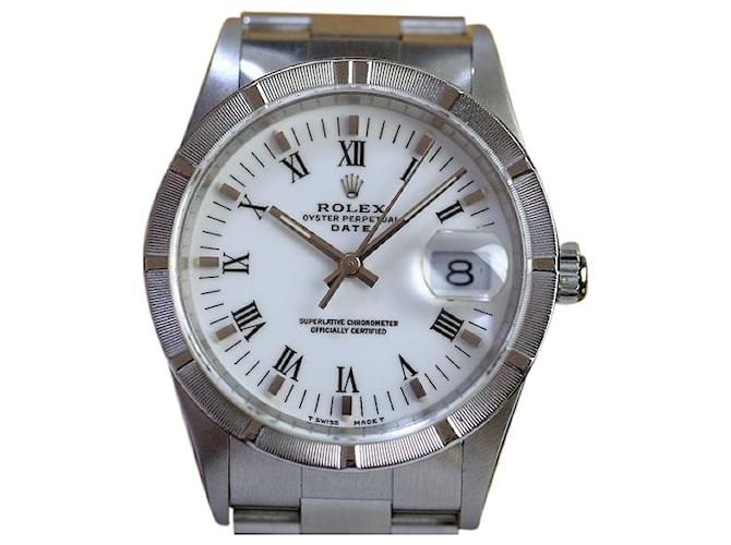 Rolex Date 15200 White Roman Dial Oyster -mint  Metal  ref.706621