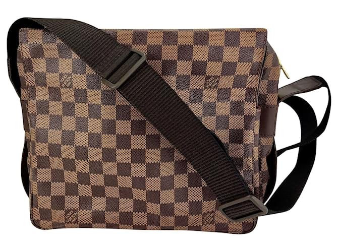 Louis Vuitton, Bags, Pre Loved Louis Vuitton Brown Damier Ebene Naviglio  Shoulder Bag Women