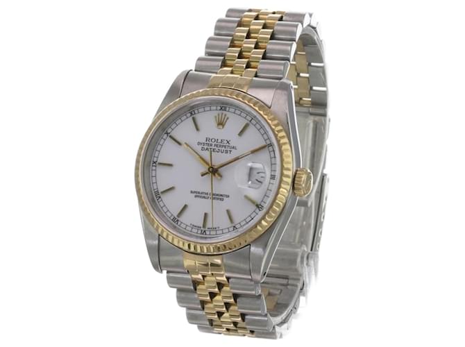 Rolex Hombre Datejust 16233 Reloj con dial de índice blanco de fábrica Metal  ref.706682