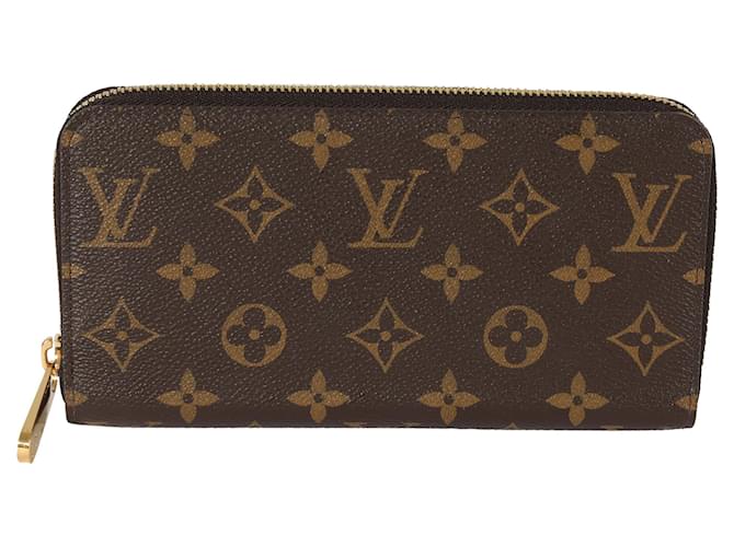 Portafoglio zippy in tela monogramma Louis Vuitton Marrone  ref.706714