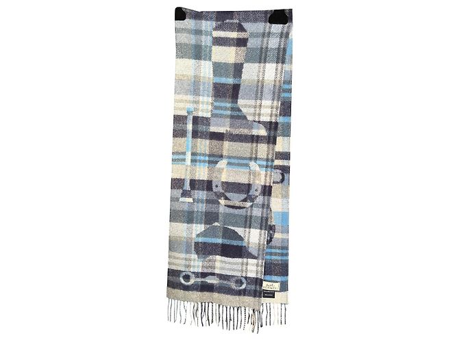 Hermès Sciarpe da uomo Blu Cachemire