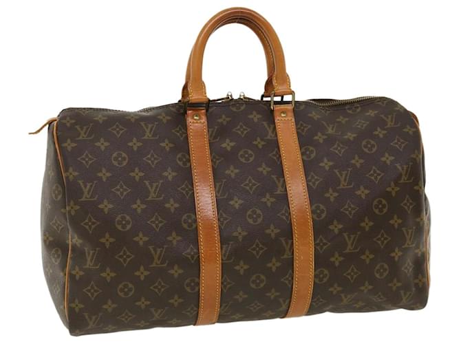 Louis Vuitton Monogram Keepall 45 Boston Bag M41428 LV Auth jk2777 Cloth  ref.706972