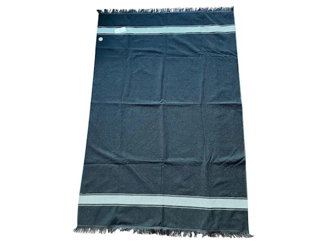 Hermès bath towel Black Cotton  ref.707071